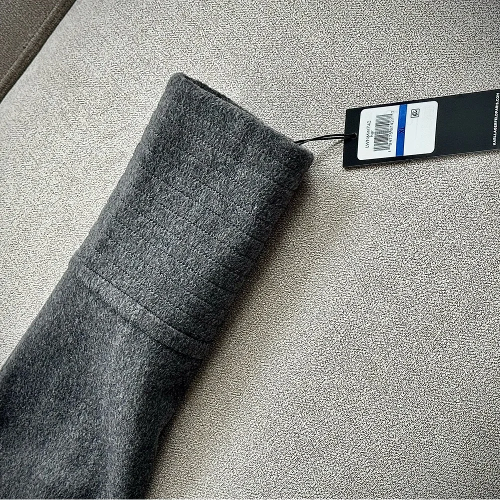 KARL LAGERFELD NWT WINTER ZIP AND SNAP COAT IN HEATHER GRAY XL - Picture 10 of 16